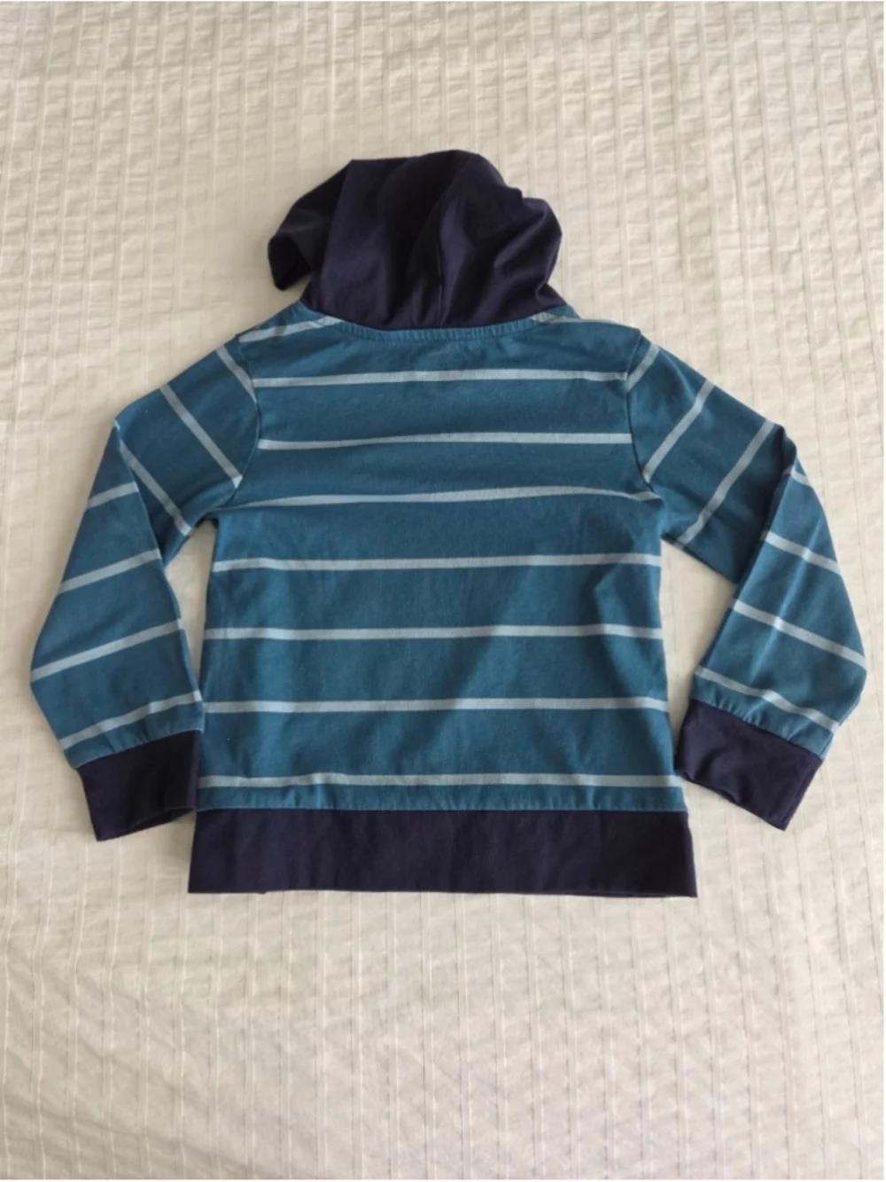 The Children’s Place Boys Striped Pullover Hoodie Blue Navy Size 3T
